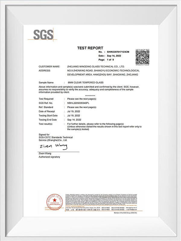 Zhejiang Mingding Glass Technology Co.、Ltd。